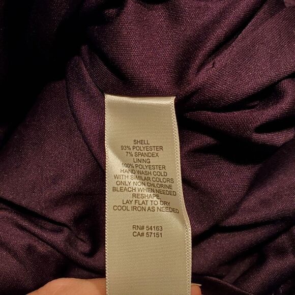 Eliza J Purple Plum Sparkle Sequin Cocktail Minidress 10 - Picture 8 of 9